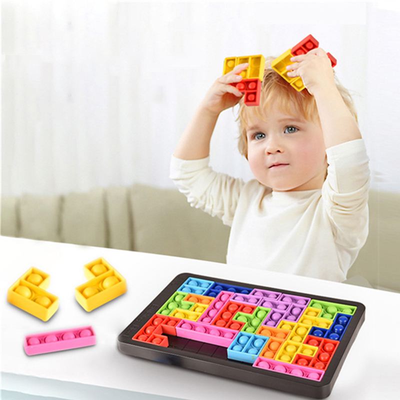 Edukacyjne zabawki silikonowe puzzle popowe zabawki dla dzieci